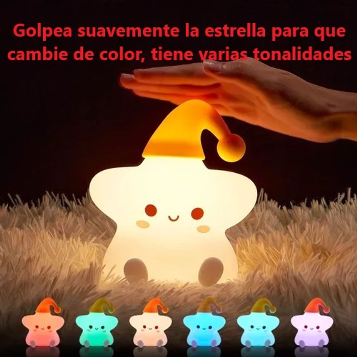 GENERICO - Lámpara Diseño Estrella Espanta Cuco Para Bebé Y Niños Usb