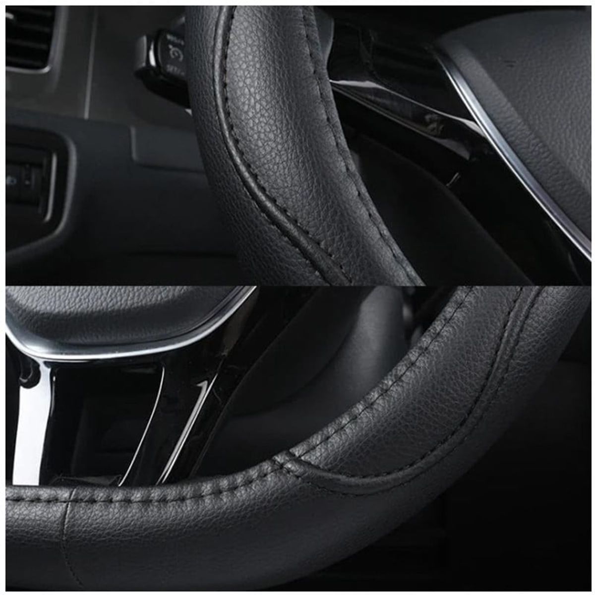 KUANGYE - Funda Protectora De Volante Cubre Antideslizante Tipo D 38cm