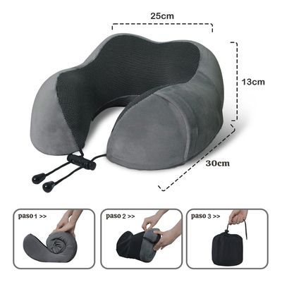 Imagen 2 del producto Almohada De Viaje Con Antifaz Tapones De Oídos Avión