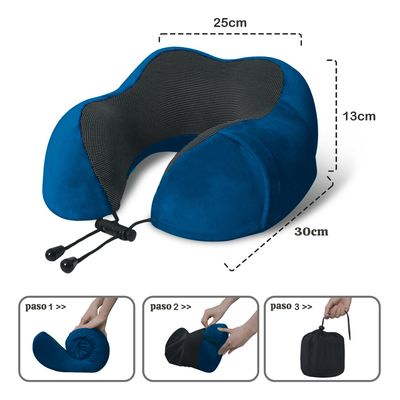 Imagen 2 del producto Almohada De Viaje Con Antifaz Tapones De Oídos Avión