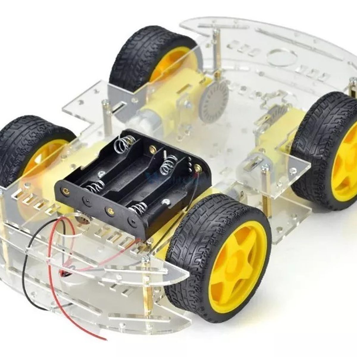 KUANGYE - Chasis Robot 4 Ruedas 4x4 Auto Para Arduino, Raspberry, Pic