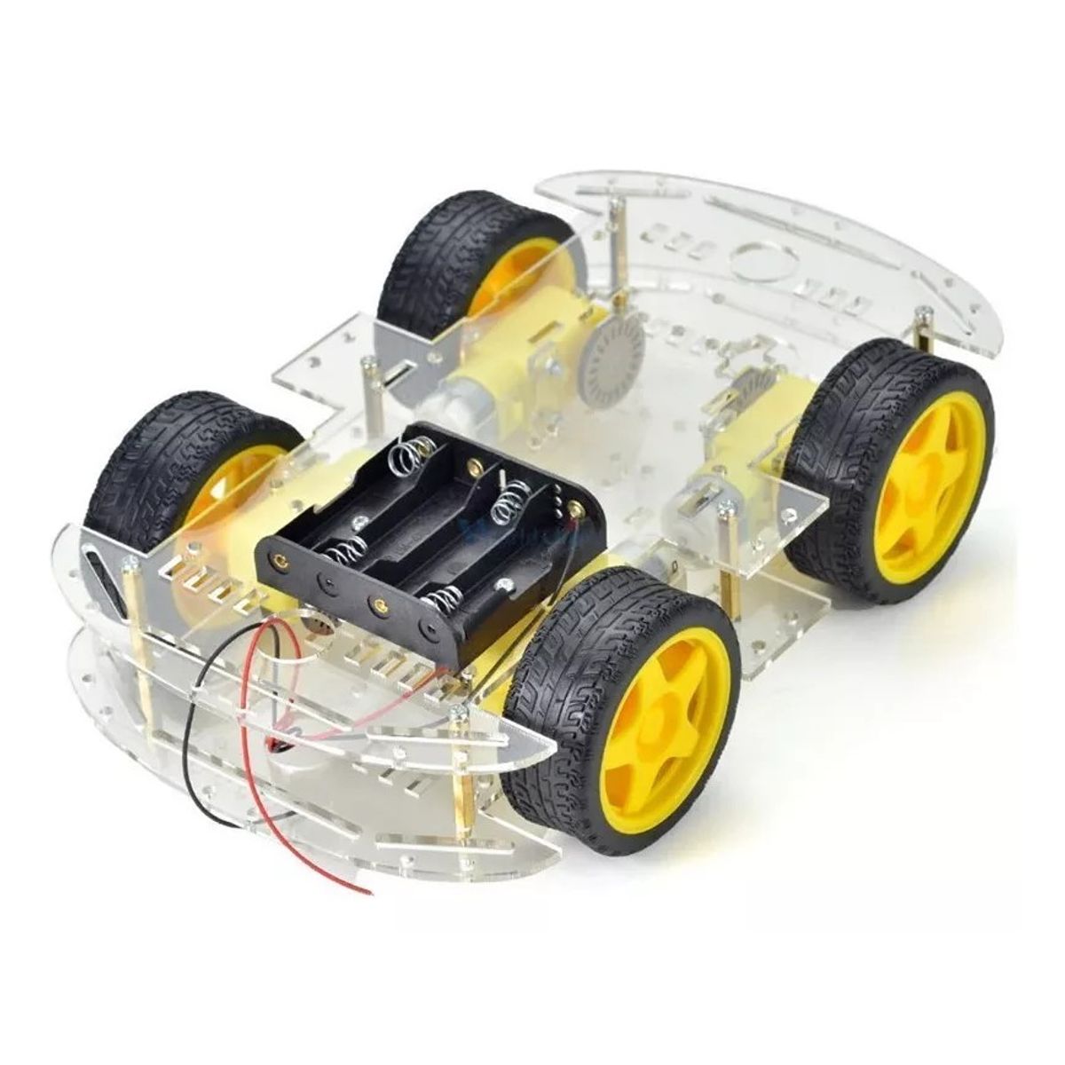 KUANGYE - Chasis Robot 4 Ruedas 4x4 Auto Para Arduino, Raspberry, Pic
