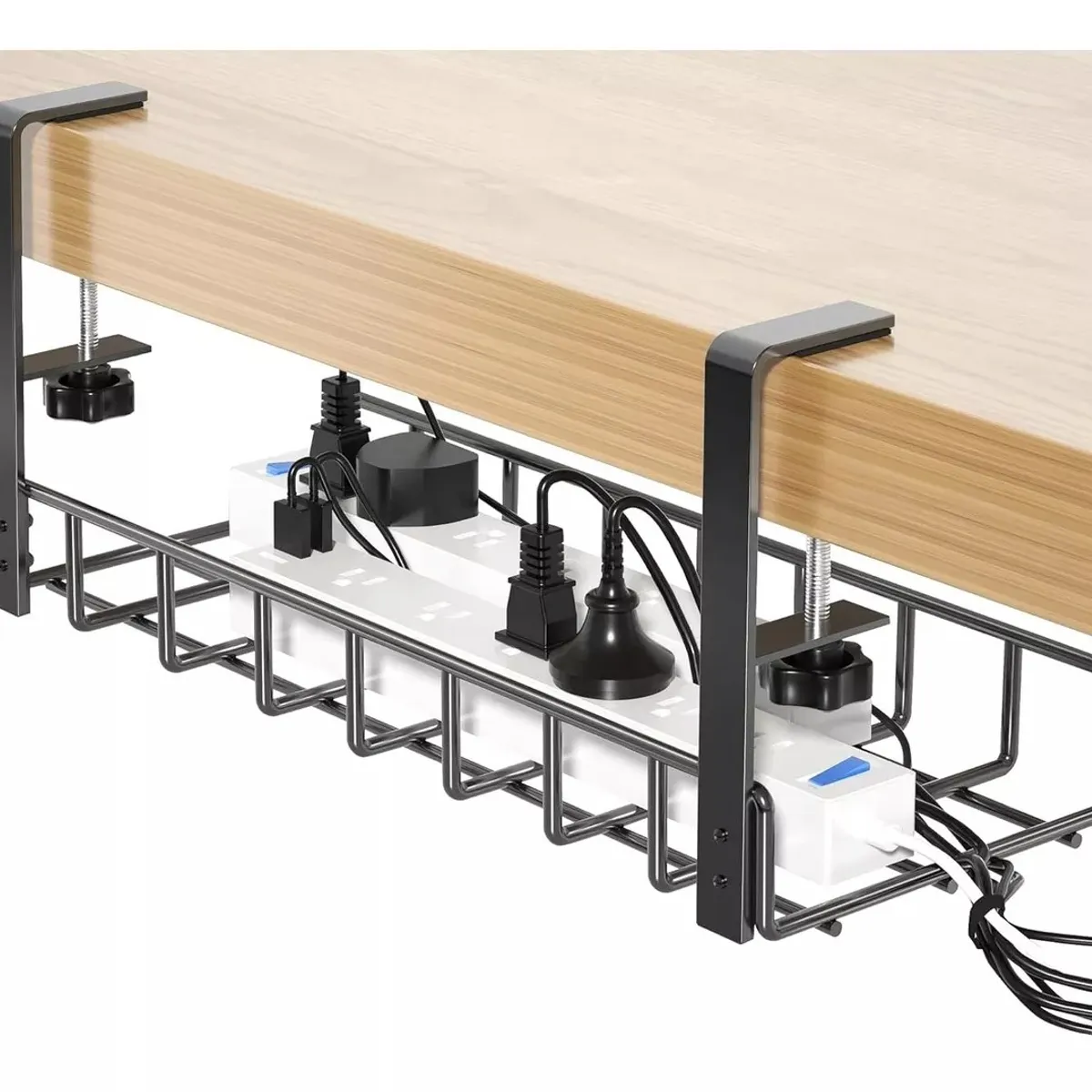 KUANGYE - Organizador Cables Escritorio Bandeja Rejilla 40cm