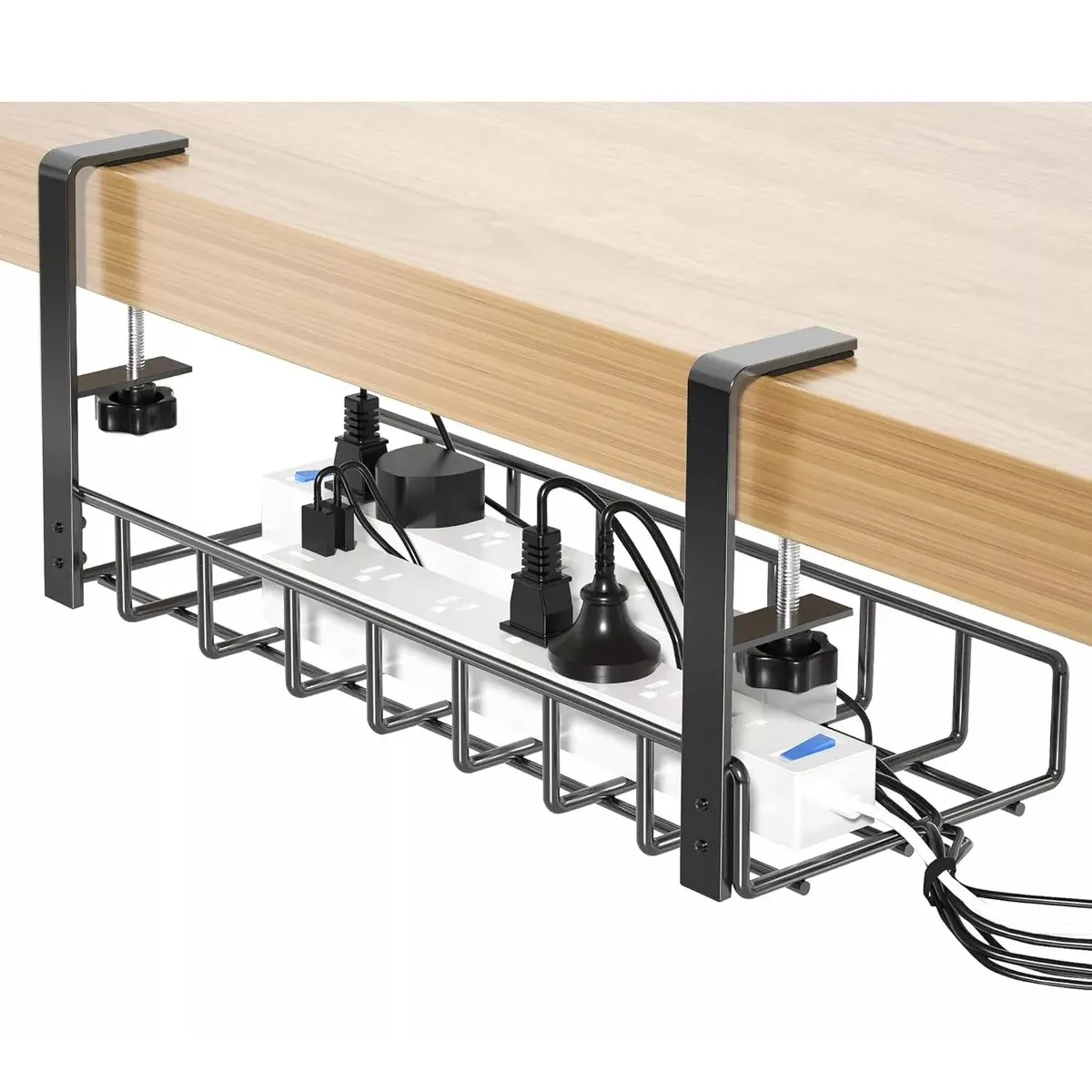 KUANGYE - Organizador Cables Escritorio Bandeja Rejilla 40cm