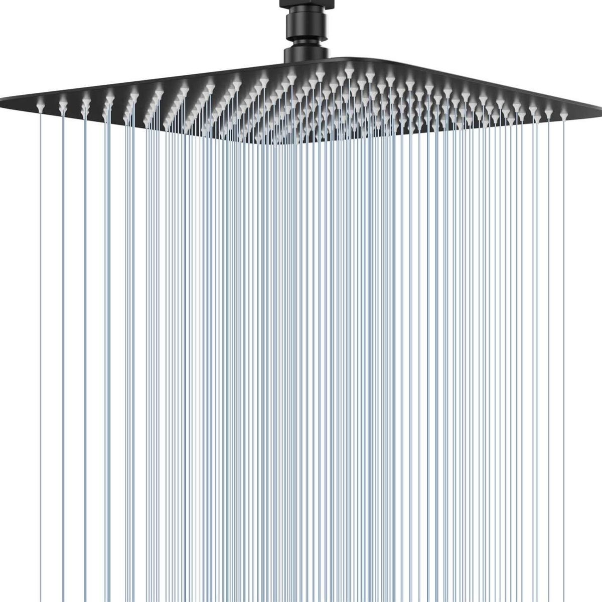 KUANGYE - Plato Ducha Cuadrado Acero Inoxidable 20 Cm Negro