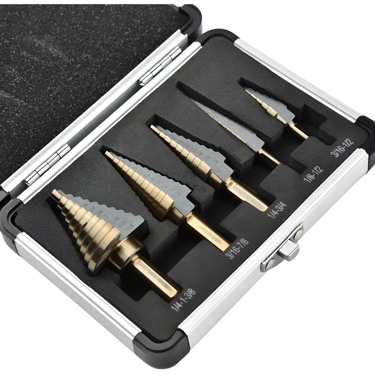 GENERICO - Set 5 Brocas Hss Cónicas Paso A Paso