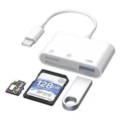 MALIK - LECTOR MEMORIAS TYPE C A SD+TF+PEN PARA CELU Y PC