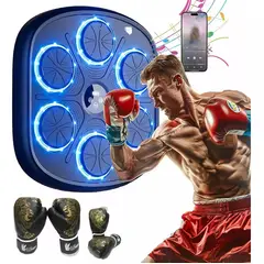 MUNDO MAGIA - Maquina De Boxeo Musical Bluetooth Con 2 Pares De Guantes