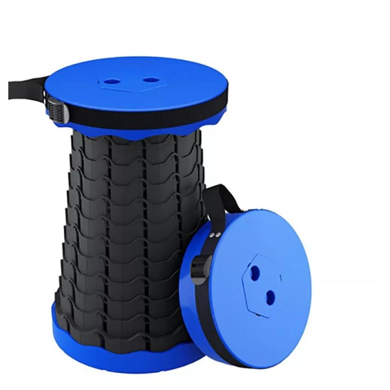 GENERICO - SILLA DE CAMPING RETRACTIL PLEGABLE AZUL
