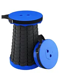GENERICO - SILLA DE CAMPING RETRACTIL PLEGABLE AZUL