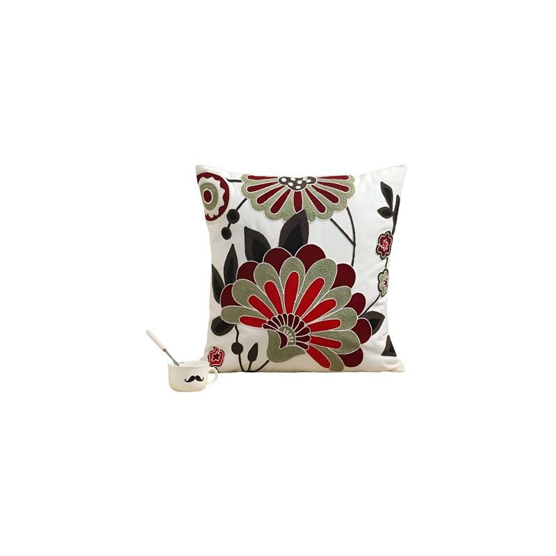 GENERICO - SET DE 2 FUNDAS BORDADAS 45x45  C7