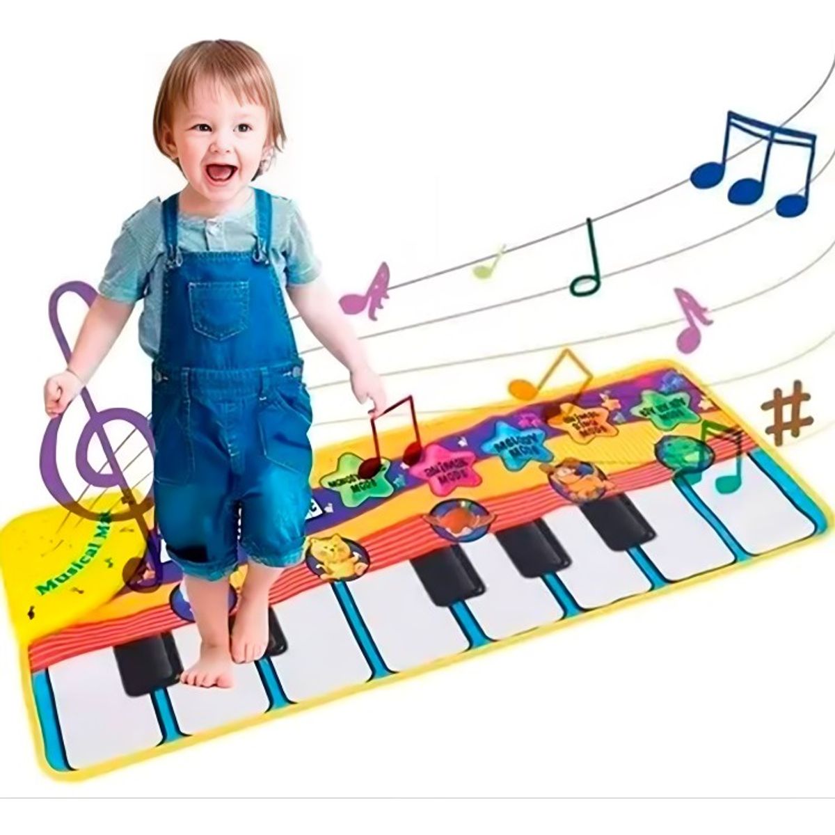 OEM - Alfombrilla Piano Musicales De 13 Teclas Para Niños De 72x28