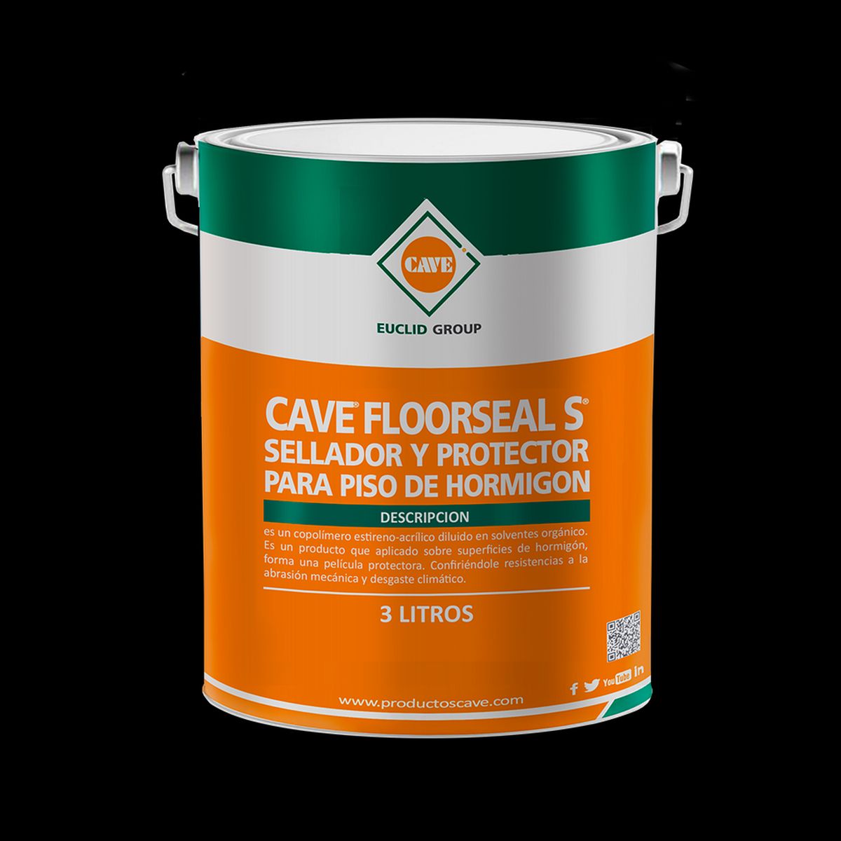 CAVE - CAVE FLOORSEAL S - Sellador de pisos, Incoloro Galón de 3 Lt