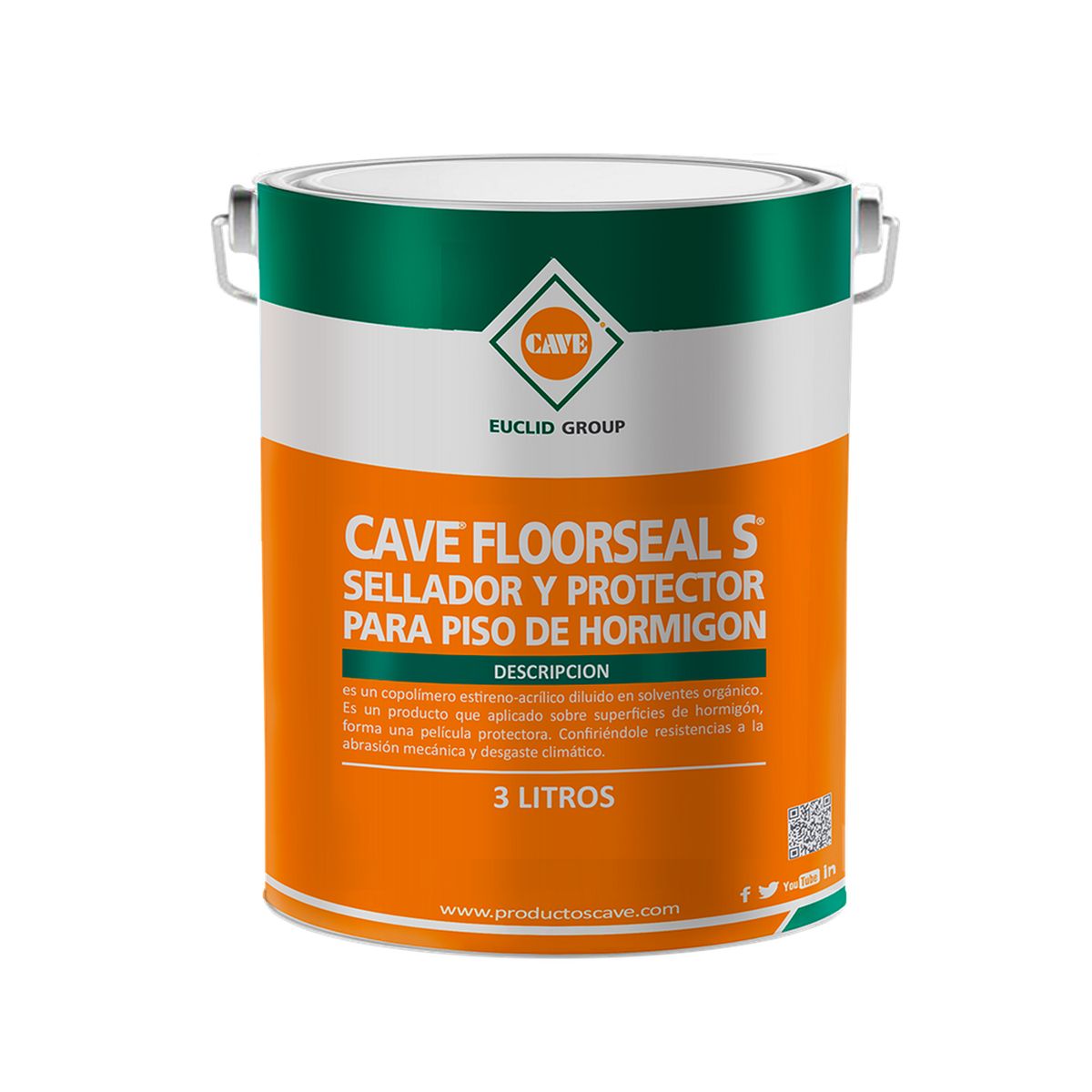 CAVE - CAVE FLOORSEAL S - Sellador de pisos, Incoloro Galón de 3 Lt