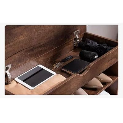 Imagen 2 del producto Zapatero Madera Con Asiento 2 Niveles 1 Cajon 80x30x44cm