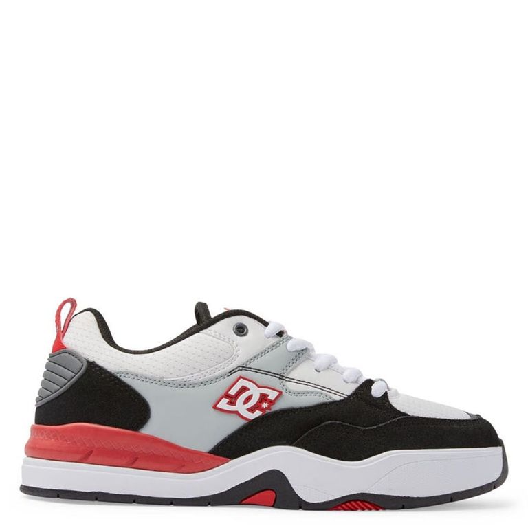 Zapatilla Hombre Dc Ascend Blanco Con Negro Rojo