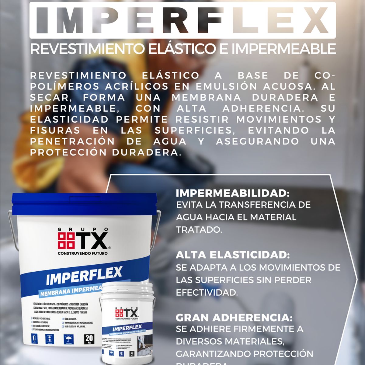 GENERICO - IMPERFLEX - Membrana Impermeable 20Kg.