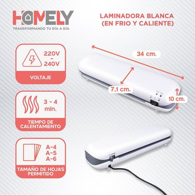Imagen 2 del producto Termolaminadora Plastificadora + Accesorios + Laminas
