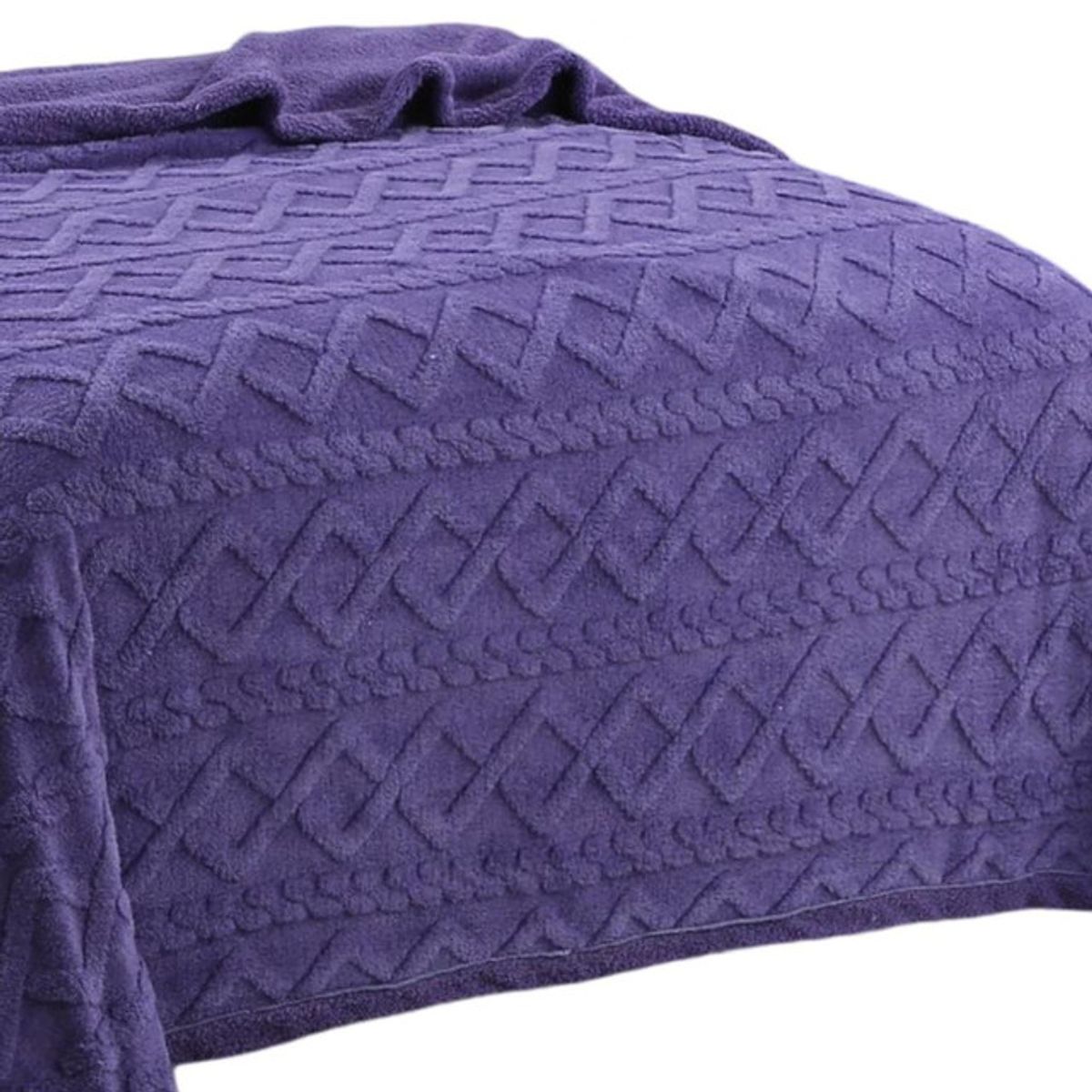 GENERICO - FRAZADA DISEÑO TRENZADO  PLAZA Y MEDIA  200X230 P03