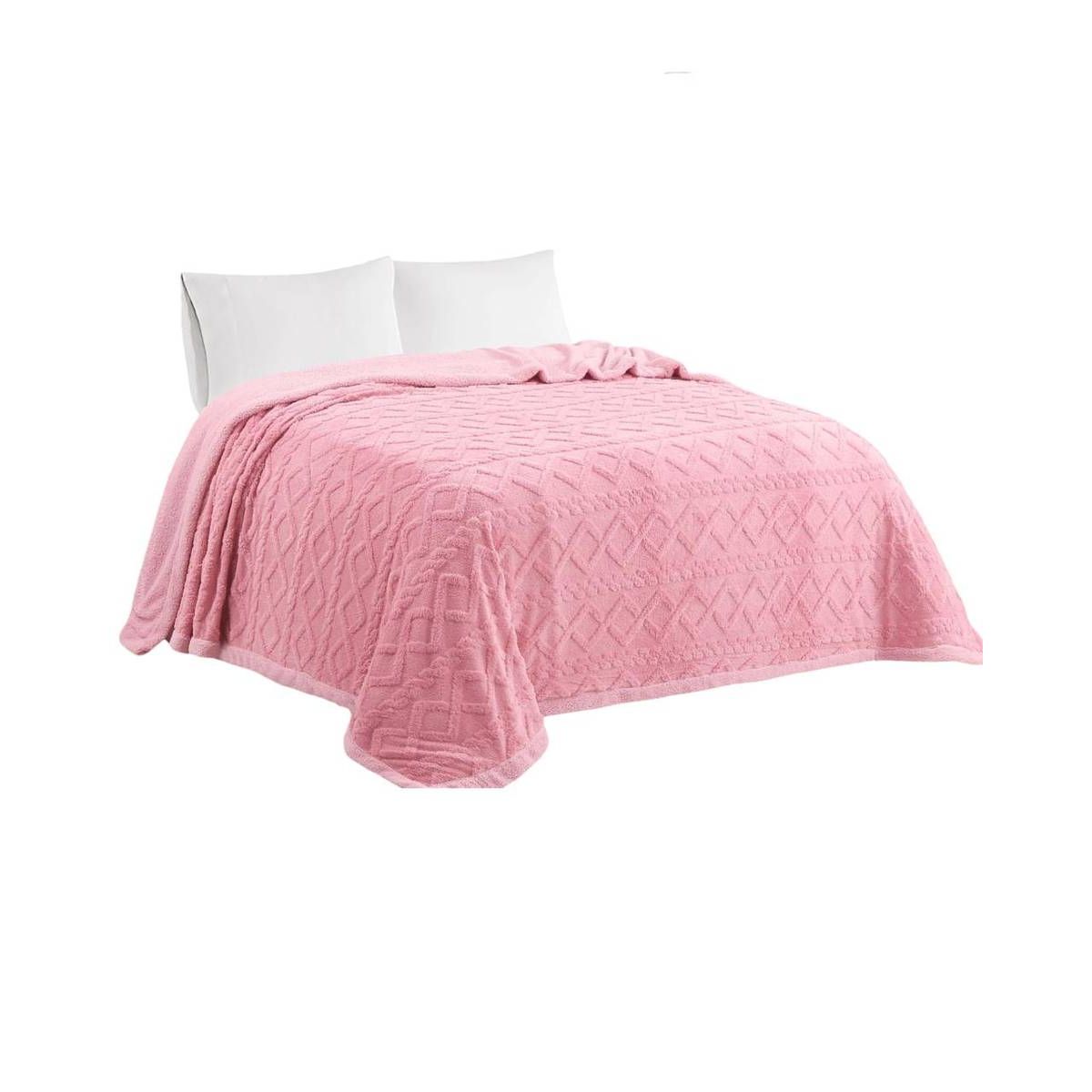 GENERICO - FRAZADA DISEÑO TRENZADO  2 PLAZA  200X230 T10