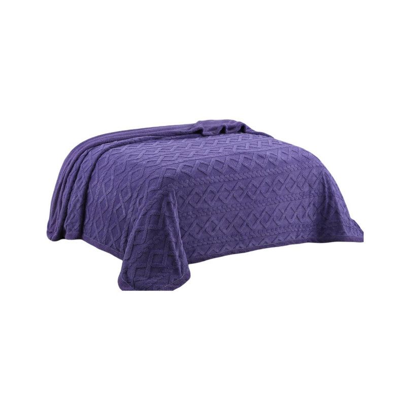 GENERICO - FRAZADA DISEÑO TRENZADO  KING 230 X 250 cm k03