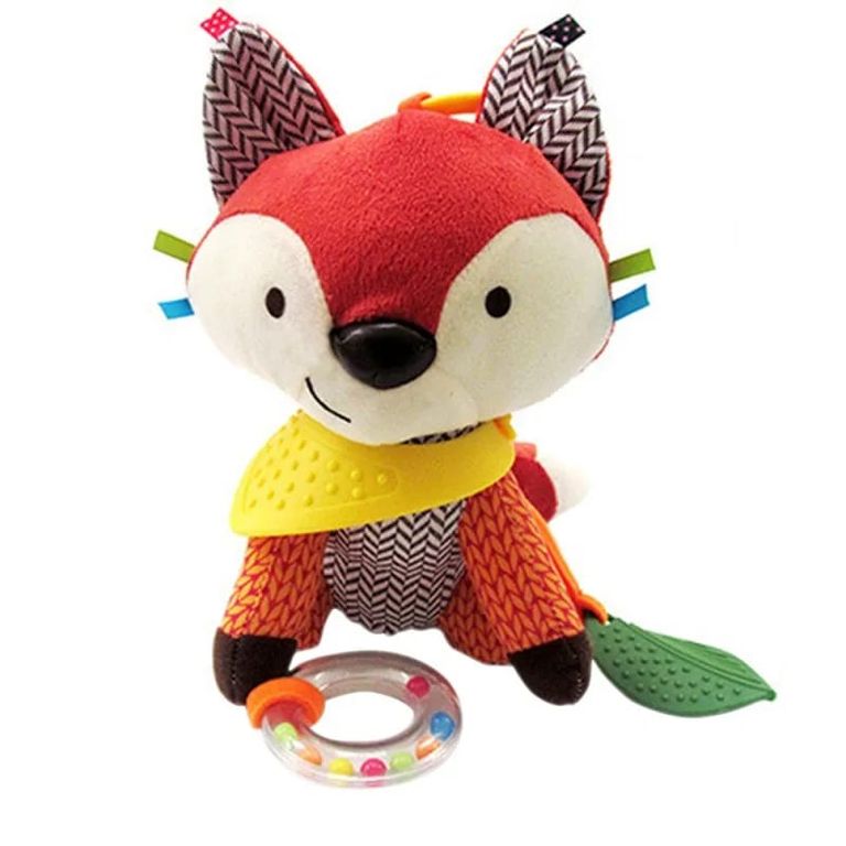 SONAJERO DE PELUCHE DE TELA ANIMALES ZORRO