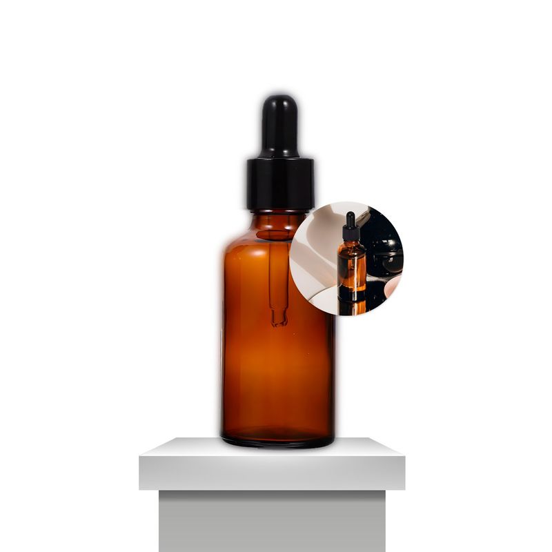 GENERICO - Set 24 Frascos Goteros Ámbar Aceite Esencial Goma Negra 30ml