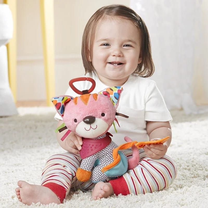 IRM - SONAJERO DE PELUCHE DE TELA ANIMALES GATO