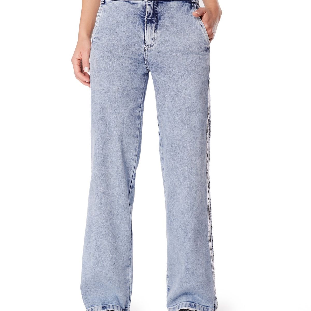 EFESIS - JEANS NIDIA WIDE BOLSILLO CARGO - Azul