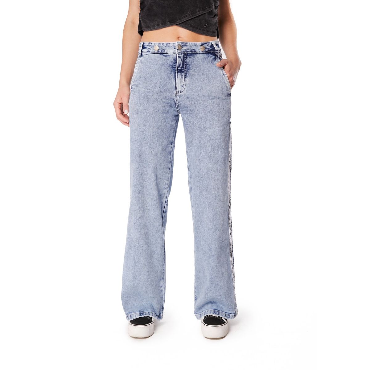 EFESIS - JEANS NIDIA WIDE BOLSILLO CARGO - Azul