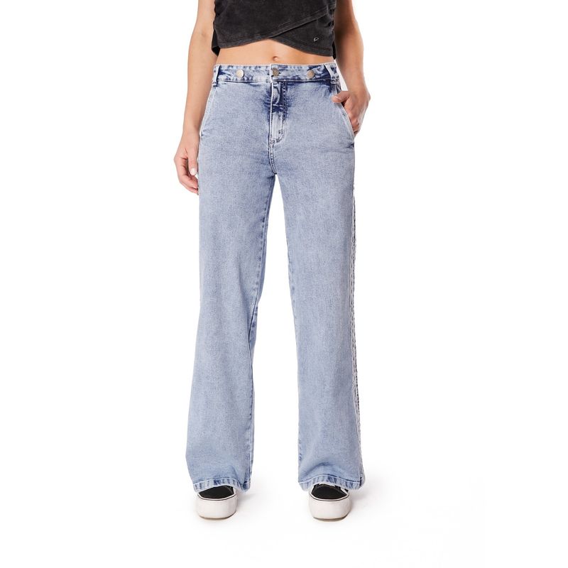 EFESIS - JEANS NIDIA WIDE BOLSILLO CARGO - Azul