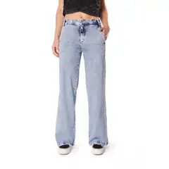 EFESIS - JEANS NIDIA WIDE BOLSILLO CARGO - Azul