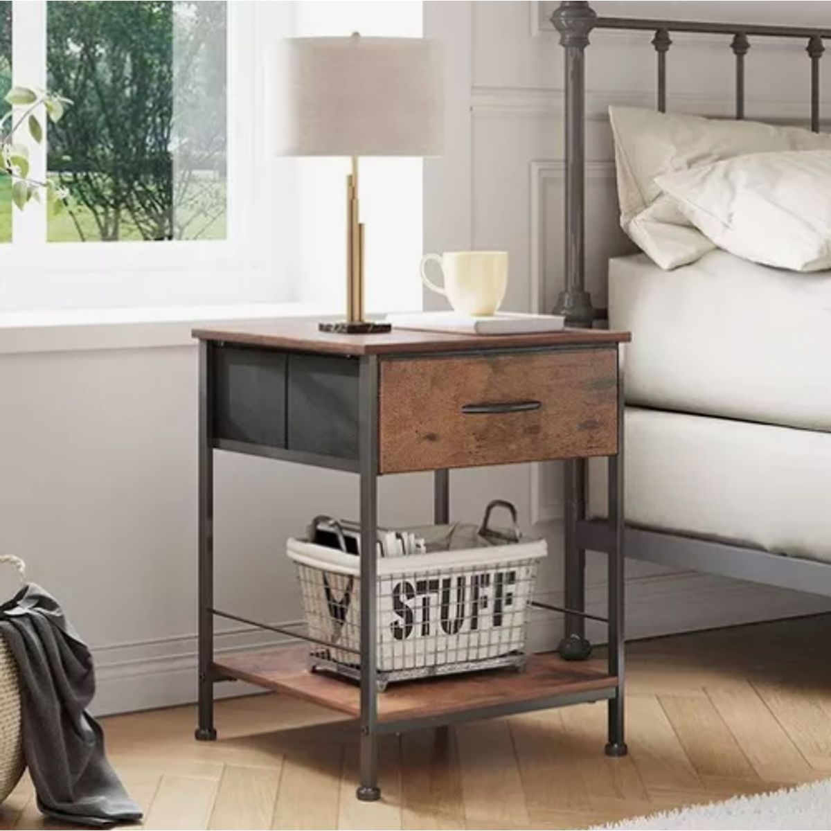 IDEEHOUSE - Mesa De Centro Lateral Living Velador 40x40x53cm