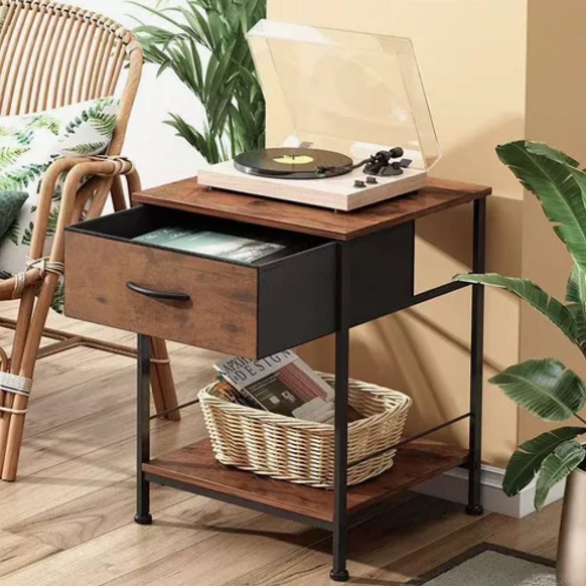 IDEEHOUSE - Mesa De Centro Lateral Living Velador 40x40x53cm