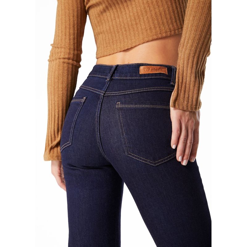EFESIS - JEANS ROLA RECTO TIRO BAJO C ROLL UP - Azul