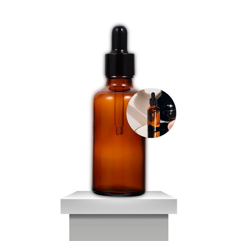 GENERICO - Set 24 Frascos Goteros Ámbar Aceite Esencial Goma Negra 50ml