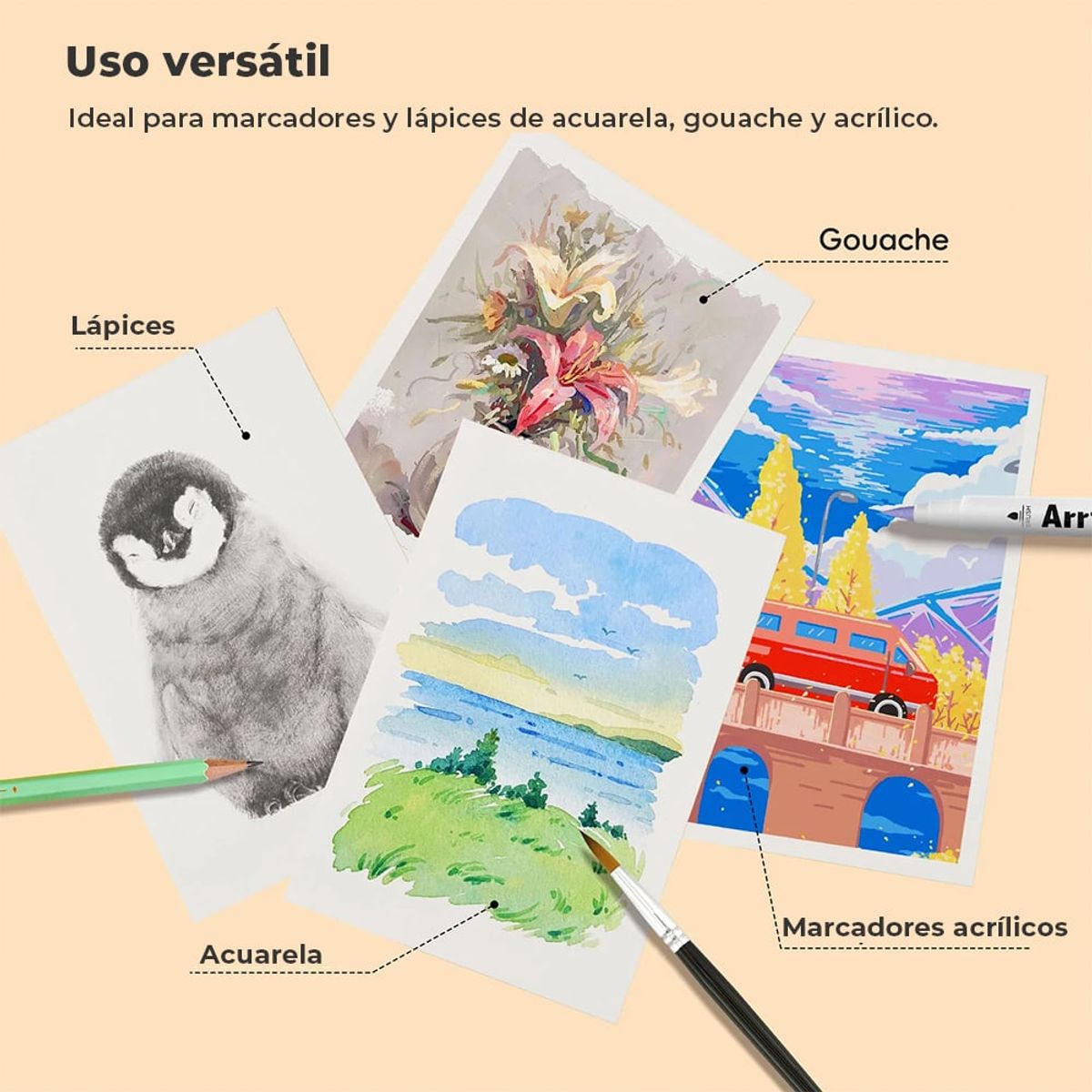 ARRTX - Arrtx Mini Cuaderno de Bocetos para Acuarela