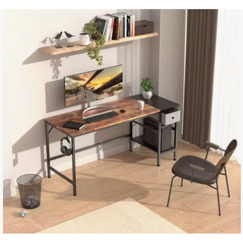 GENERICO - Escritorio Madera Con Cajones Industrial 120x55x75cm.