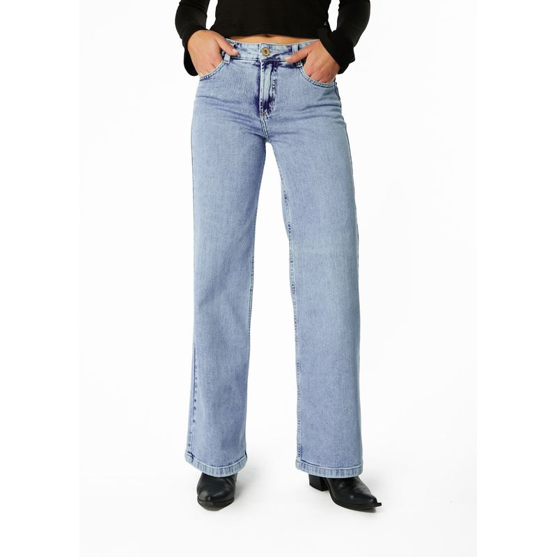 EFESIS - JEANS CARAJAS WIDE BOLSILLOS C TAPETAS - Azul