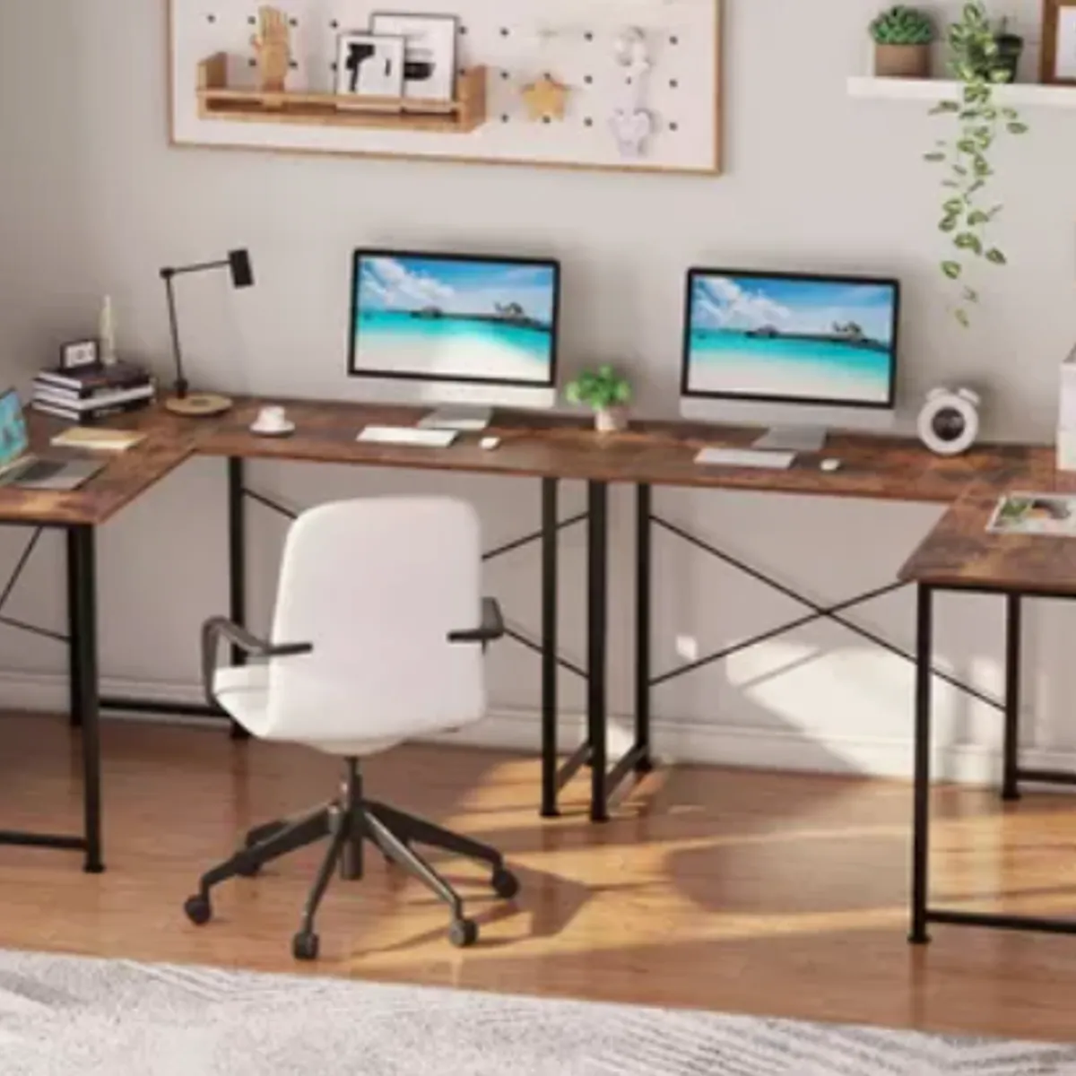 IDEEHOUSE - Escritorio Mesa Forma L Moderno 12048+10074cm