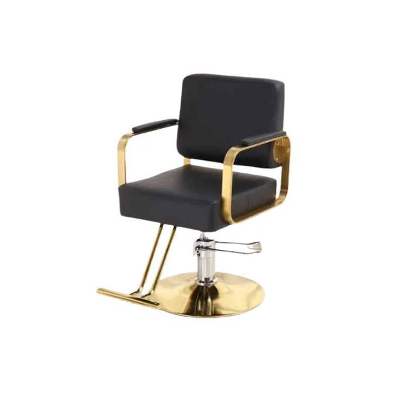 GENERICO - Sillon Peluqueria Barberia Manga Acero Dorados