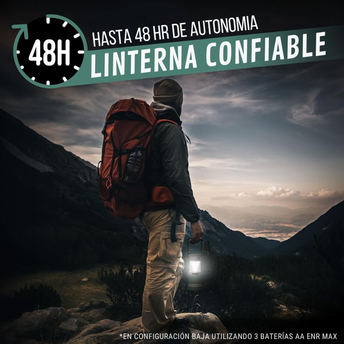 ENERGIZER - Foco Solar Recargable Hibrido Energizer Ipx4 500 Lumens