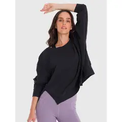 BSOUL - Polerón Mujer Oversize Crew Ii Negro