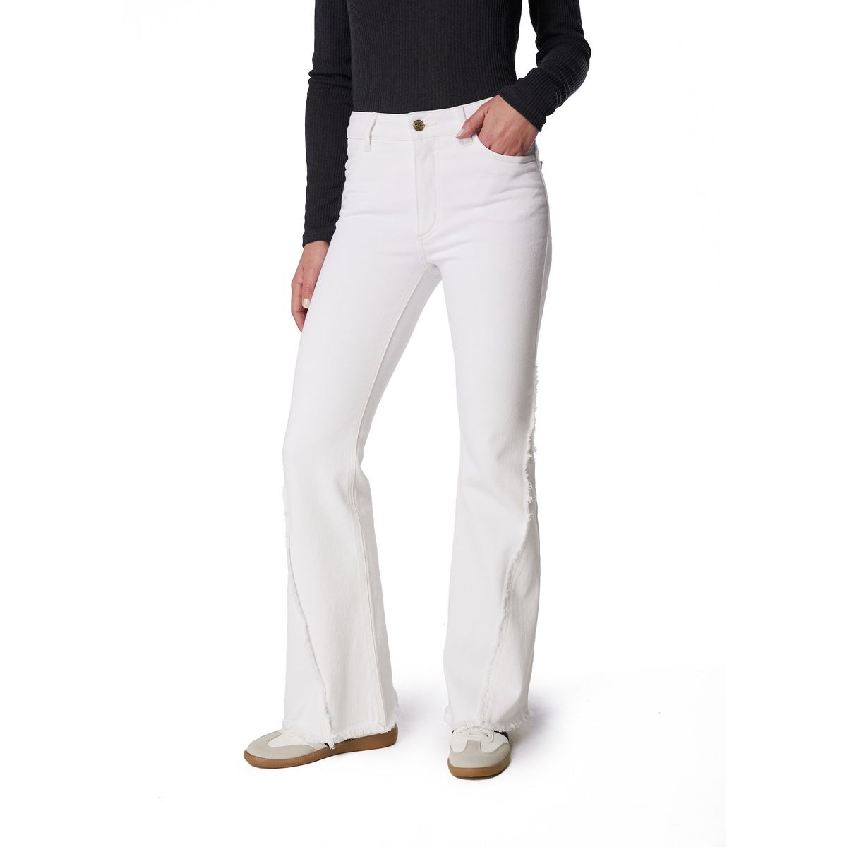 EFESIS - PANTALON SUMMER FLARE PIEZA DESFLECADA - Negro