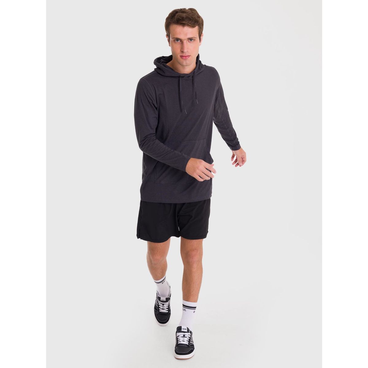 BSOUL - Polerón Hombre Hoodie Base Layer Negro BSOUL