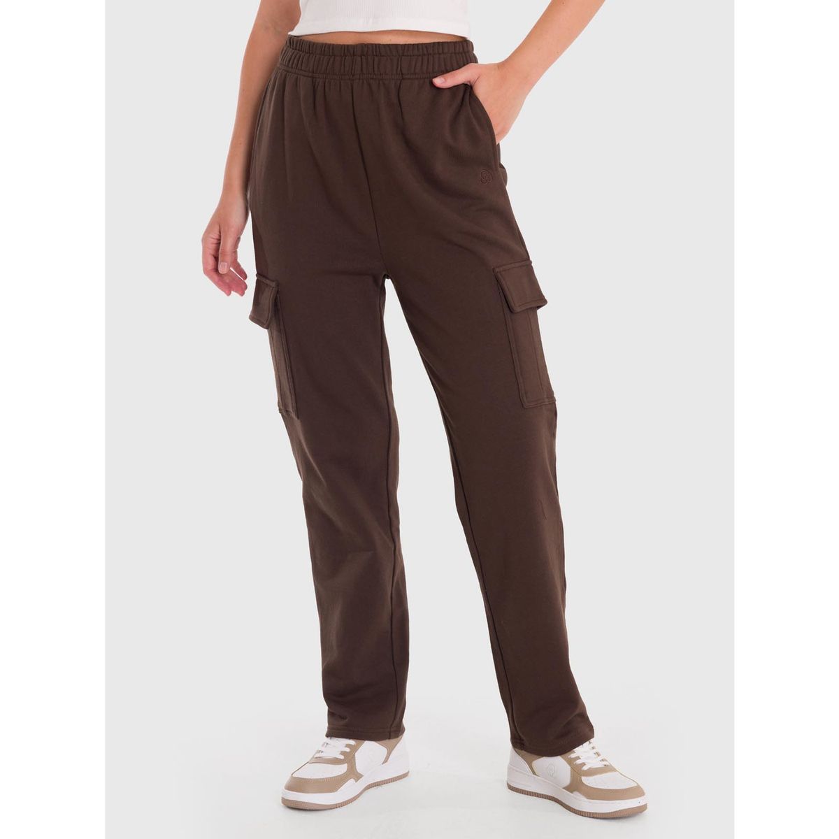 BSOUL - Pantalón Mujer Cargo Café BSOUL