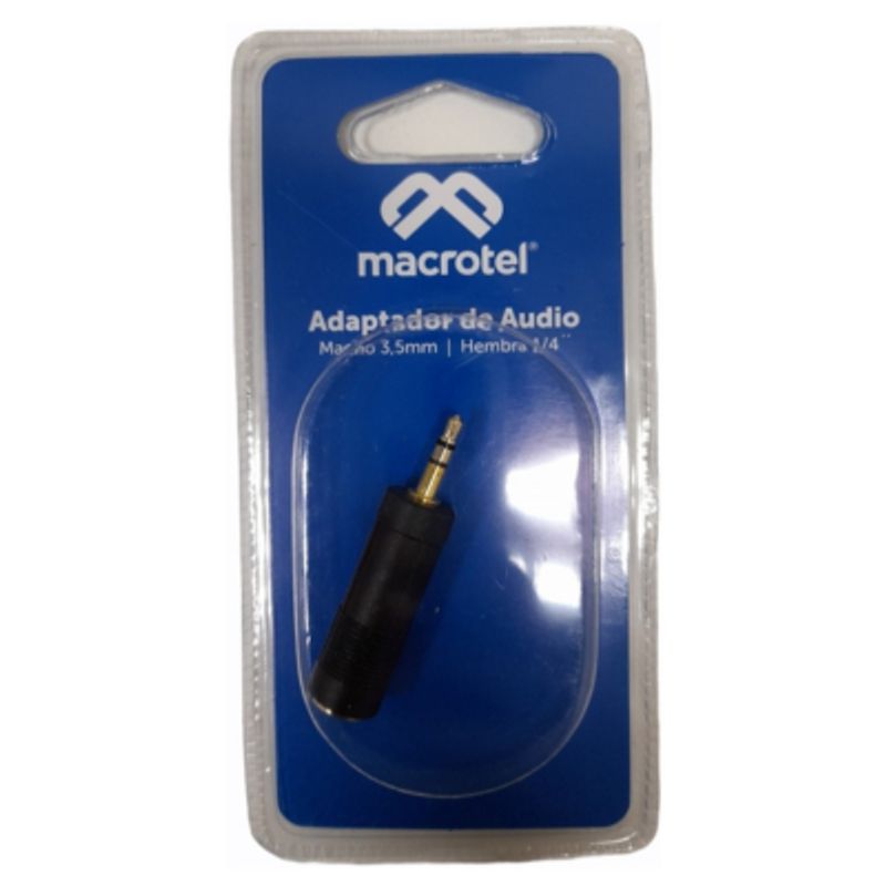 MACROTEL - Adaptador De Audio Macrotel macho 35mm - Hembra 14¨