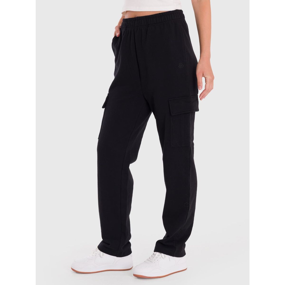 BSOUL - Pantalón Mujer Cargo Negro BSOUL