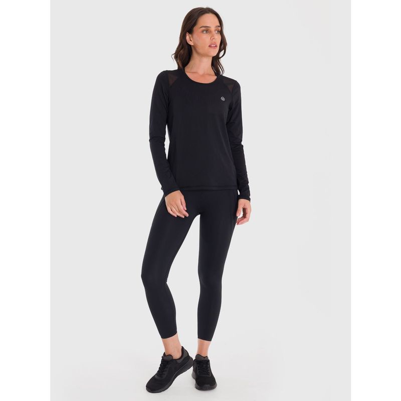 BSOUL - Polera Mujer First Layer Mesh Negra BSOUL