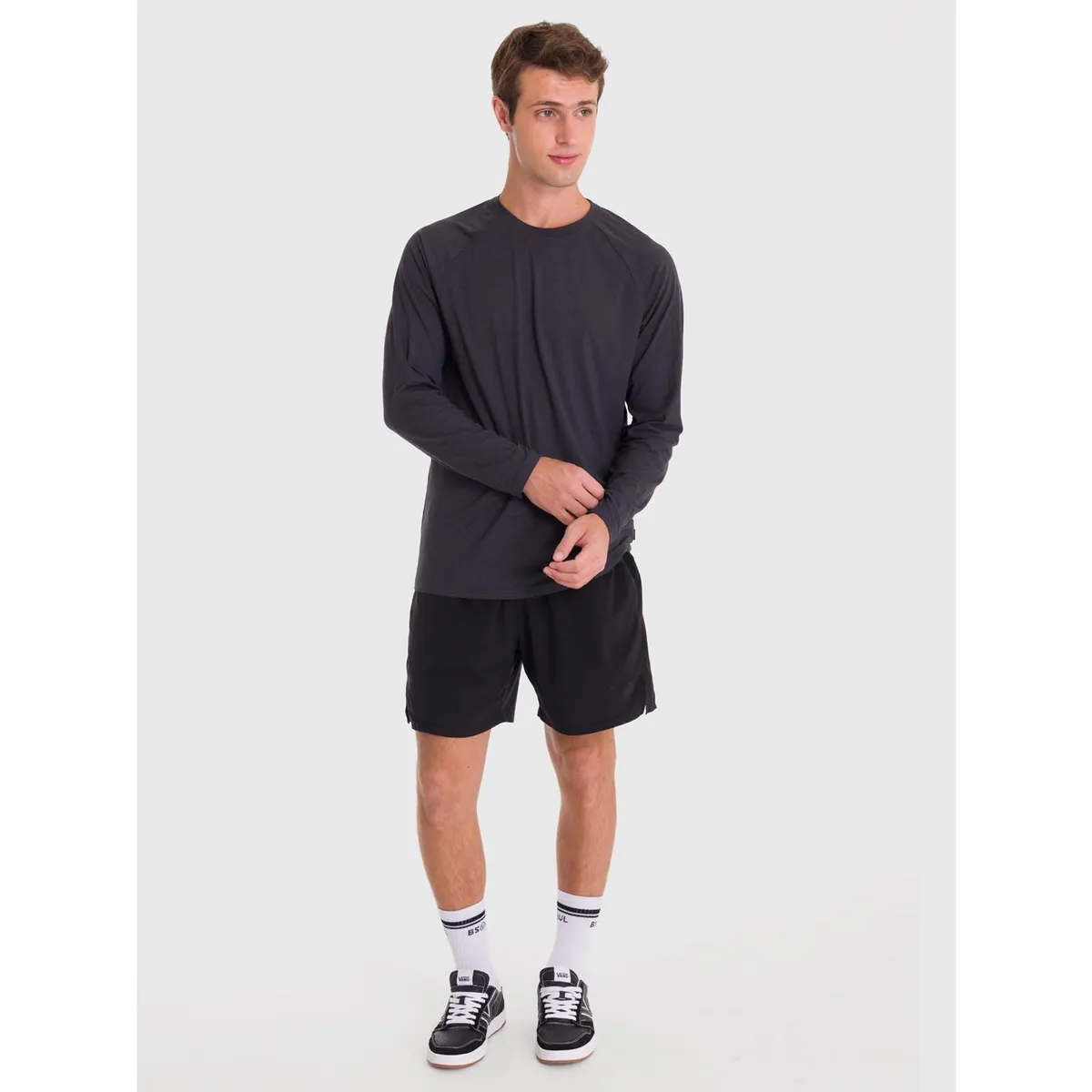 BSOUL - Polera Hombre Ml First Layer Negra BSOUL